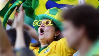 A fan in Brazilian colours