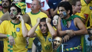 Disappointed Brazil fans