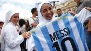 Nun and Messi shirt