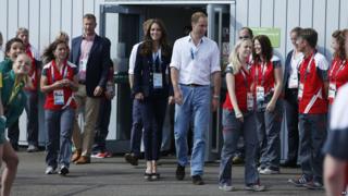 The Duke and Duchess of Cambridge at National Hockey Centre