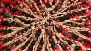 human tower called castells