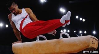 Louis Smith on the pommel horse