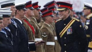 Prince Harry meeting members of the armed forces in Kent