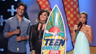 Tyler Posey, Demi Lovato and Sarah Hyland