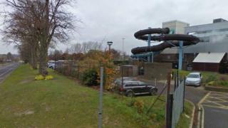 Leisure centre with water slide