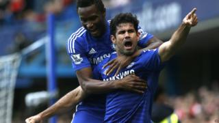 Diego Costa celebrates