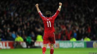 Gareth Bale celebrating