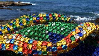 Sculpture on beach