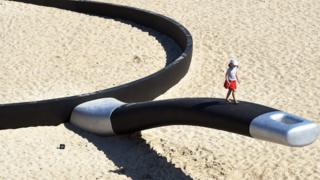 Sculpture on beach