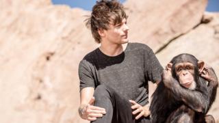 Louis on the set of his latest video