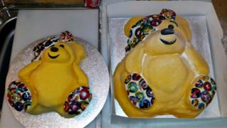 Pudsey bear cakes