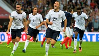 Rickie Lambert celebrates