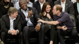 Duke and Duchess of Cambridge at basketball game