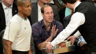 Duke and Duchess of Cambridge at basketball game