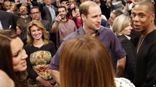 Duke and Duchess of Cambridge at basketball game