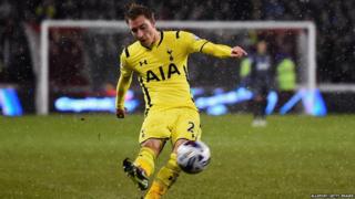 Christian Eriksen scores first goal