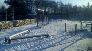 Snowy playground