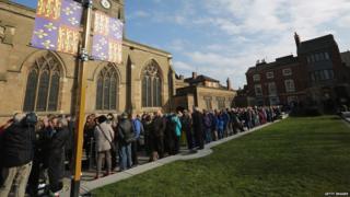 Long queues had already formed before the cathedral's doors opened at 9am
