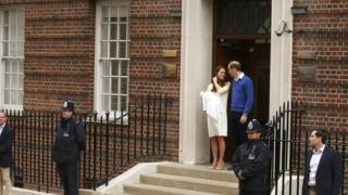 Duke and Duchess of Cambridge and their daughter