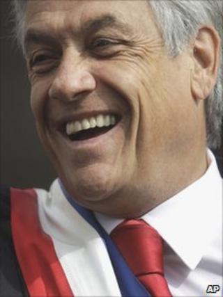 Sebastian Pinera in Santiago, Chile (18 Sept 2010)