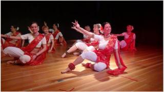 The Bollywood Dance Ensemble performing in Germany