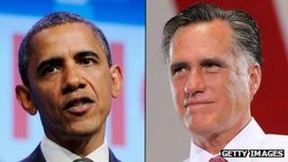 Composite photo of Barack Obama and Mitt Romney