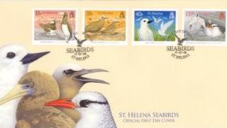 First-day cover of Saint Helena stamps