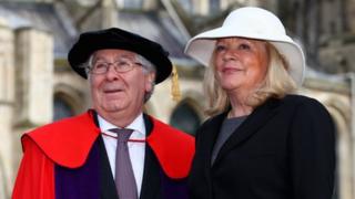 Sir Mervyn King and his wife Barbara