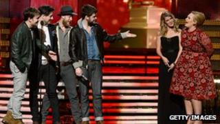 Grammy Awards Adele and Mumford and Sons