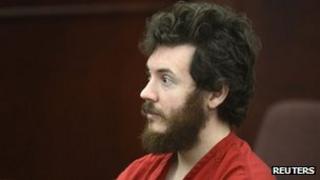 Accused Aurora theatre shooting suspect James Holmes listens at his arraignment in Centennial, Colorado 12 March 2012