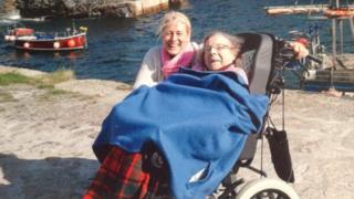 Christine Stewart with her mother Sylvia