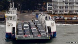 The chain ferry, 'Bramblebush Bay'