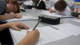 Pupils writing