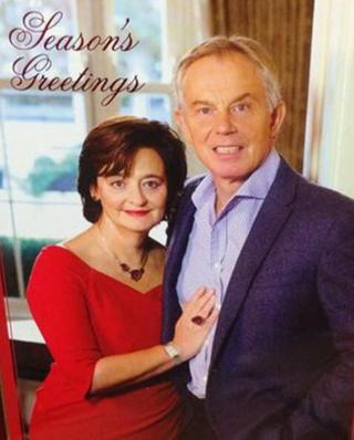 Tony and Cherie Blair's Christmas card