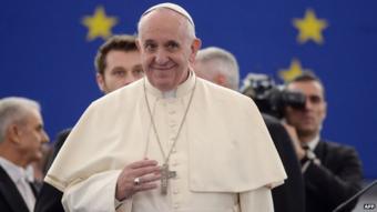 Pope Francis in Strasbourg (25 Nov)
