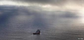 The Australian defence vessel Ocean Shield searches the Indian Ocean, April 2014