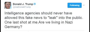 A tweet by Donald Trump