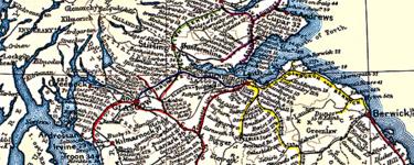 Bradshaw railway map, 1852