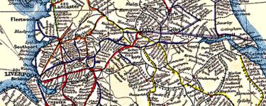 Bradshaw railway map, 1852