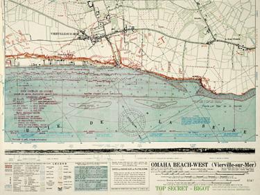 Omaha beach - D-Day map