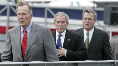 George H W Bush, George W Bush, and Jeb Bush