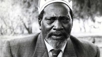 Jomo Kenyatta being interviewed by the BBC in 1961