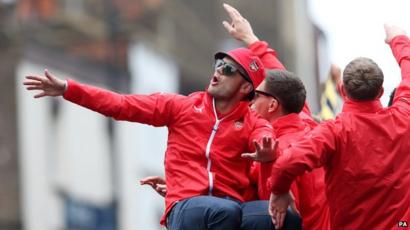 Jack Wilshere during victory parade