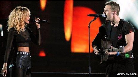 Rihanna and Coldplay's Chris Martin