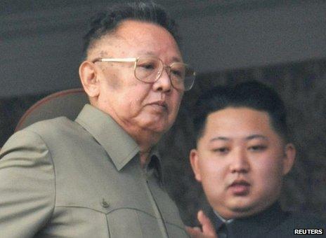 Kim Jong-il and Kim Jong-un