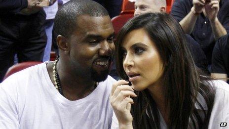 Kanye West and Kim Kardashian