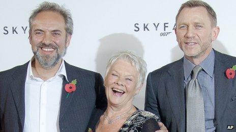 Sam Mendes, Judi Dench and Daniel Craig