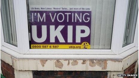 'I'm voting UKIP' sign