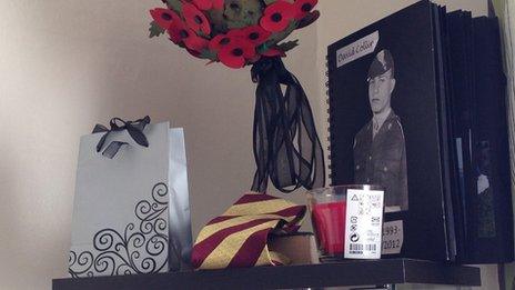 Fusilier Collins' room at the family home is dedicated to his memory