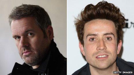 Chris Moyles and Nick Grimshaw